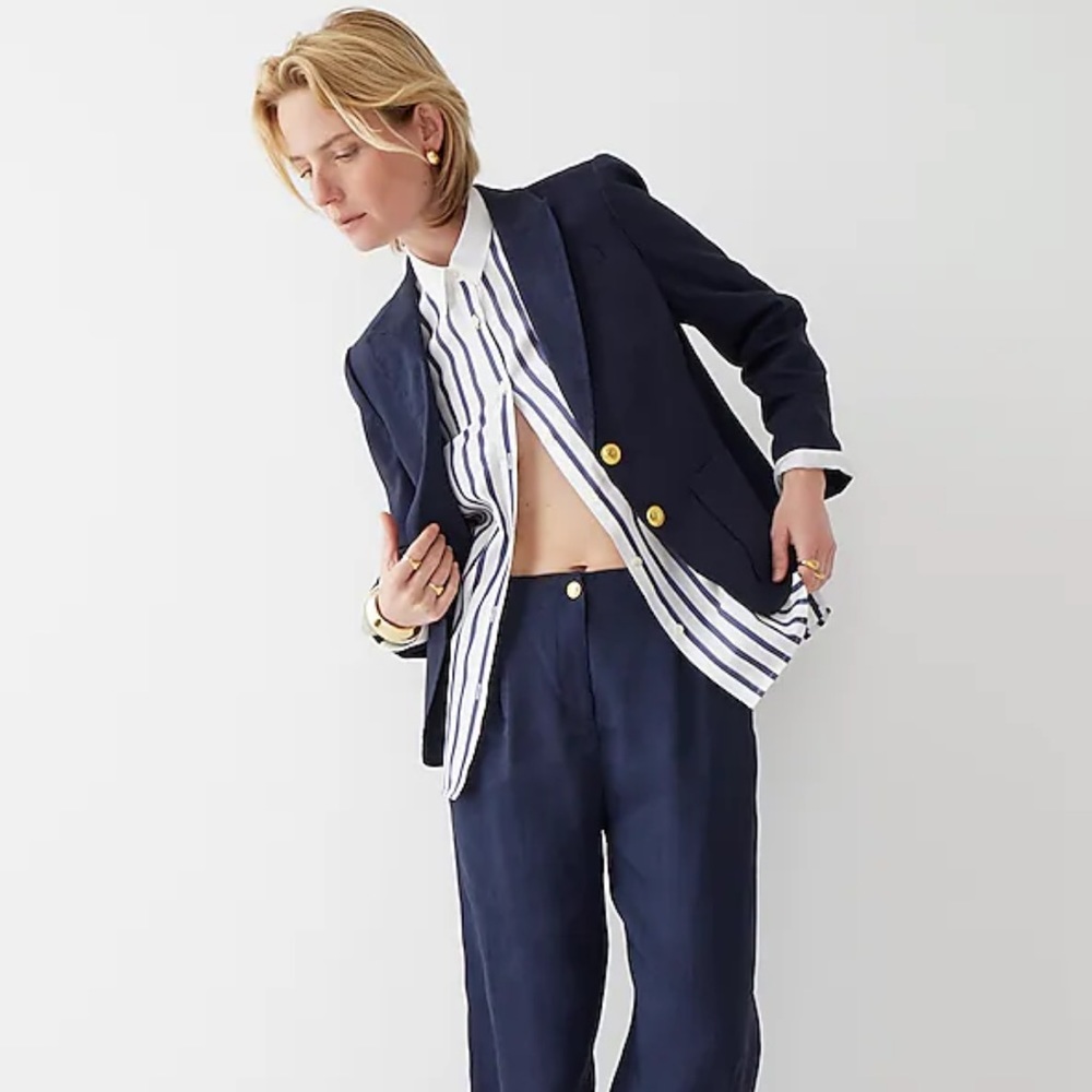 NWT J. Crew x Marie Marot Striped Button Down Shirt